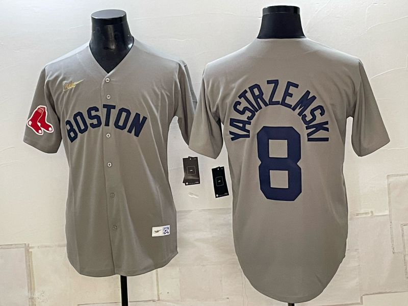 Men Boston Red Sox #8 Yastrzemski grey 2026 Nike MLB Jerseys 09180012->->